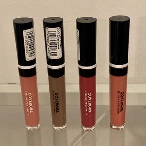 4X COVERGIRL Melting Pout Matte Liquid Lip Secret Ballerina Coral Gray SET NEW